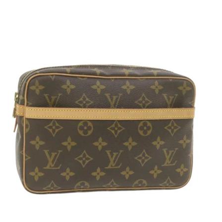 Louis Vuitton Vintage, Pre-owned Clutches Bruin, Dames, Maat:ONE Size,Canvas
