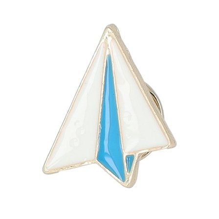 Cap Pins - Weiss Zubehör - Paper Plane Metal Enamel Pin @ Hatstore