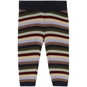 Kids - FUB Striped Ribbed Leggings Multicolor 80 cm - Bottoms - 80 cm - Navy - Junge