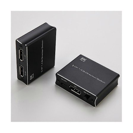 8K DP -kytkin DisplayPort 1.4 Kaksisuuntainen Kytkinmuunnin 2X1/1X2 Tukee 4K@120Hz 8K@30Hz Mul:lle