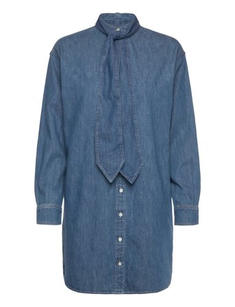 Lauren Ralph Lauren | Denim Tie-Neck Shirtdress | 44