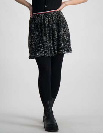 Tommy Hilfiger AOP PLEATED CHIFFON SKIRT Noir Jupes Fille - Kids Brand Store