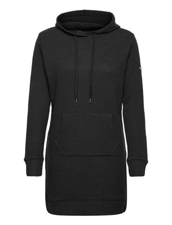 W Knit Long Hoodie Black Super.natural