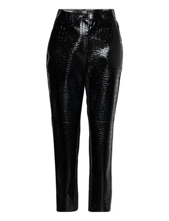 Karl Lagerfeld | Faux Croc Patent Leather Pants | 40