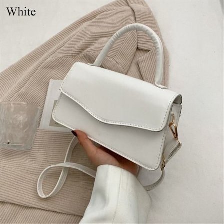 Fyrkantig väska Axelväska VIT