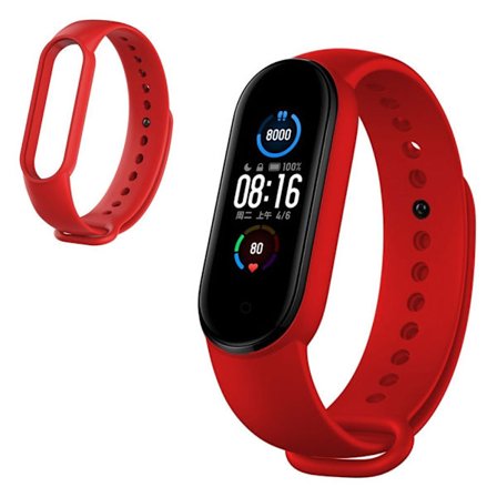 Xiaomi Mi Band 5 silikon klockarmband - röd