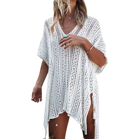 Badedrakt Cover Up for Kvinner, Heklet Kjole for Strand, Basseng og Badeklær (M)