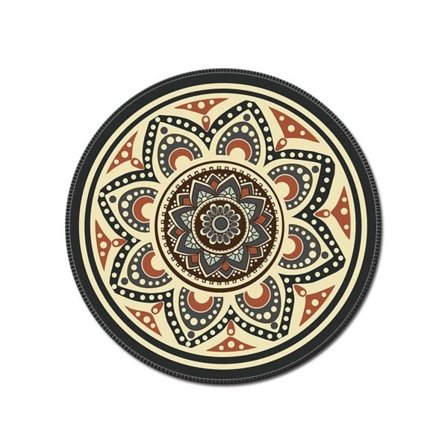 TG Rund Mussemåtte med Boheme Mønster multifarvet