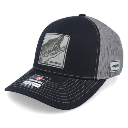 Skillfish - Noir trucker Casquette - Grisjävel Laser 112 Split Black/Charcoal Trucker @ Hatstore
