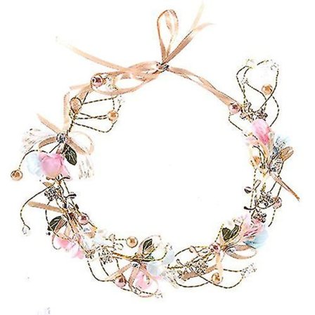 Hantverk Brudblomster Girlang Båge Hårband Brudtärna Barn Krona Hårkrans för Barnens Dag Present