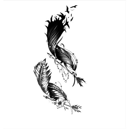 Paket med 6 ark tillfälliga tatueringar 9