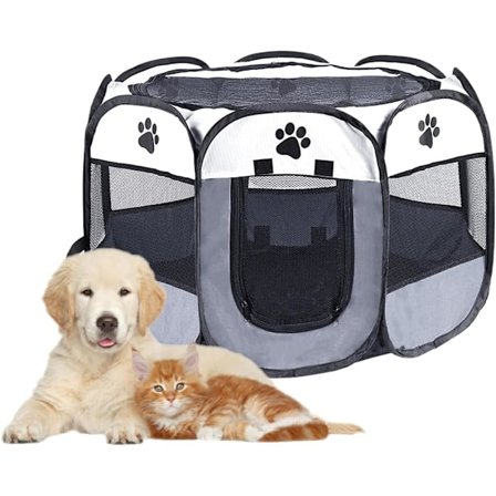 Hvalpelegeplads til indendørs brug, sammenklappelig dyrelegeplads til små dyr, hunde, hundelegeplads udendørs indhegning til hunde, katte