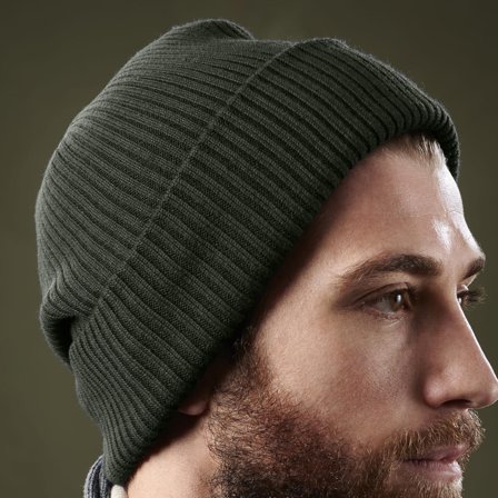 Kai Olijfgroene Kane Beanie voor mannen - Beanie mutsen