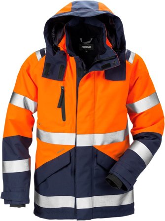 Fristads Herr Varsel GORE-TEX Skaljacka 4988 GXB, klass 3, Varsel Orange/Marinblå
