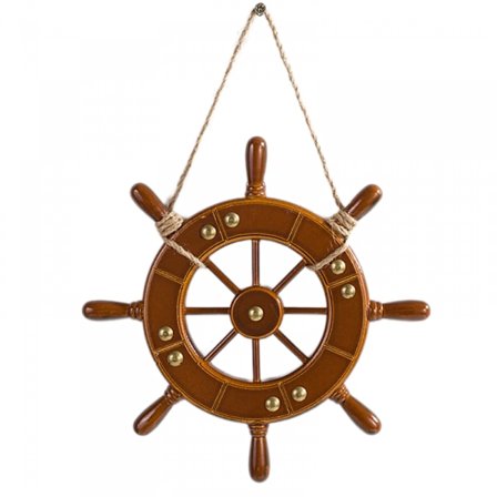 Middelhavs Tema Træ Skibshjul Båd Ornament Dekorativ