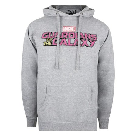 Guardians Of The Galaxy Herr Logo Hoodie M Sports Grey/Pink