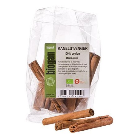 Biogan Kanel Hel Ceylon Ø 50 g, Helse & Madvarer, Krydderier, Kanel