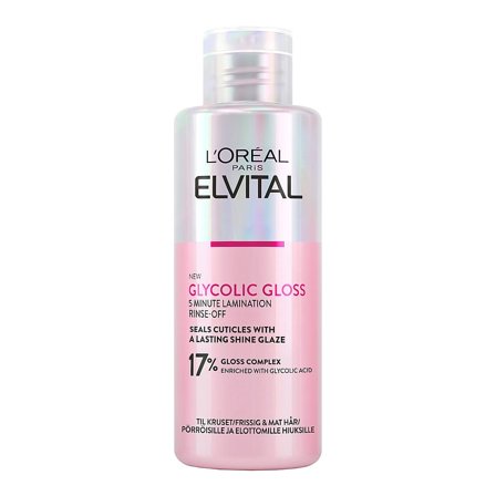 L'Oréal Paris Elvital, Glycolic Gloss, 5-minutters Glansbehandling 200 ml, Hår, Shampoo & Hårpleje, Hårkur