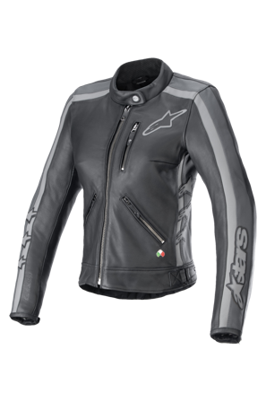Chaqueta de Moto Mujer Alpinestars Stella Dyno Negro/Gris Alquitrán/Gris Oscuro M