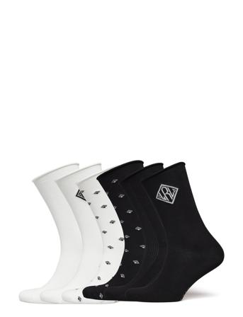 Lauren Ralph Lauren Geo-Print & Logo Roll-Top Sock 6-Pack Multi/patterned