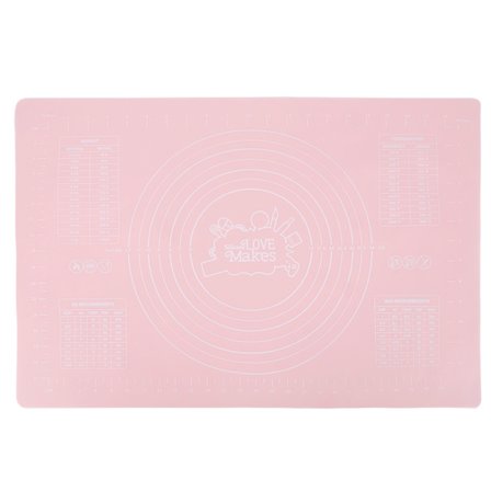 60x40cm silikoninen leivonta-alusta asteikolla keittiön leivonnaisten taikinan kaulinta-alusta lämmönkestävä alustaPink