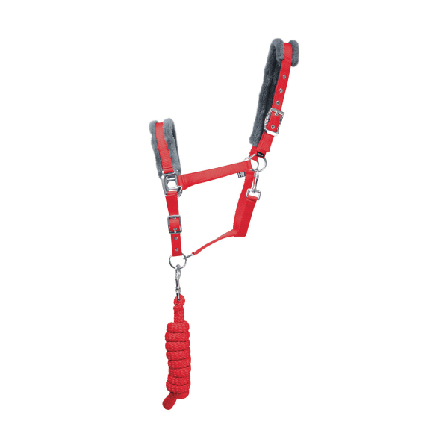 Hy Sport Active Horse Headcollar Och Leadrope Full Chili Red