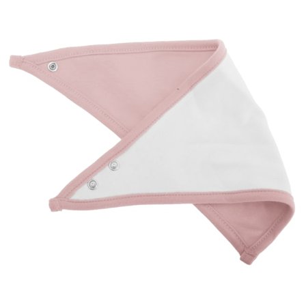 Babybugz Baby Plain Bandana Bib One Size White/Powder Pink