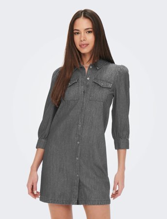 ONLY Onlfelica Dnm Dress Noos - Grey - S