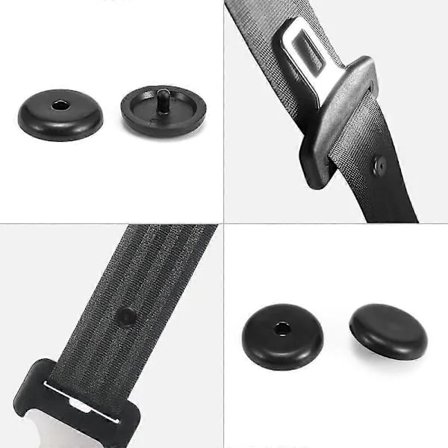 Dww-20 STK. Clip Knap i Sort Plast Stop til Sikkerhedssele