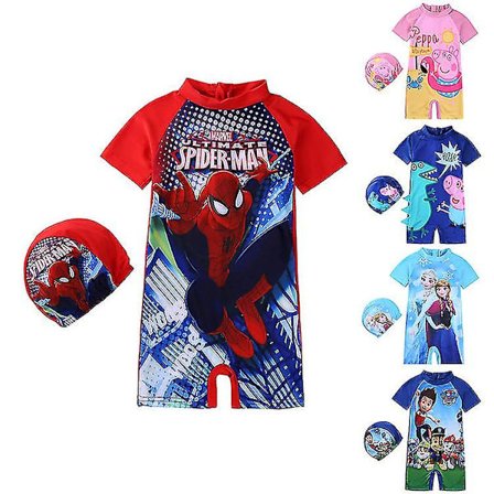 Barn Pojkar Flickor Paw Baddräkt One Piece Sunsafe Swimwear Simdräkt