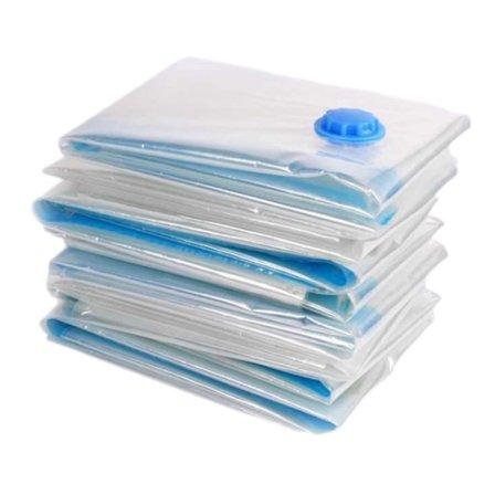 Set med 6 Vakuumförvaringsväskor med Pump - 80×120cm - Blå