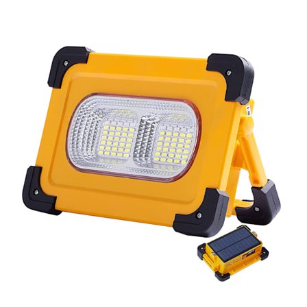Oppladbar LED-spotlight, 4 moduser bærbar solcelle arbeidslys, W
