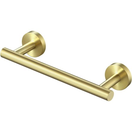 Veggmontert håndkleholder Bad Lim SUS304 Rustfritt Stål 23CM Børstet Messing Håndklekrok