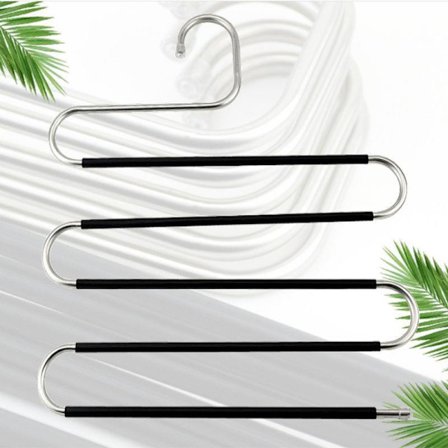 Buksehenger, S-formet buksestativ [rustfritt stål] med antiskli