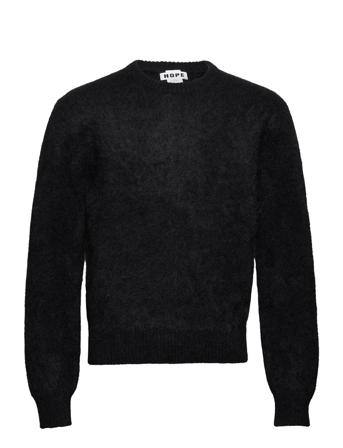 Gentle Sweater Strikkegenser M. Rund Krage Svart Hope