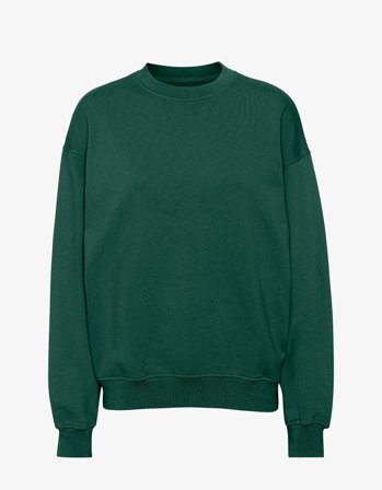 Organic Oversized Crew - Emerald Green - M