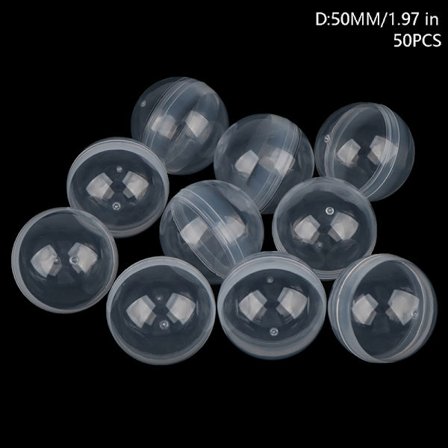 50 STK Clear Capsule Toy Surprise Ball Tiny Container Making Thi
