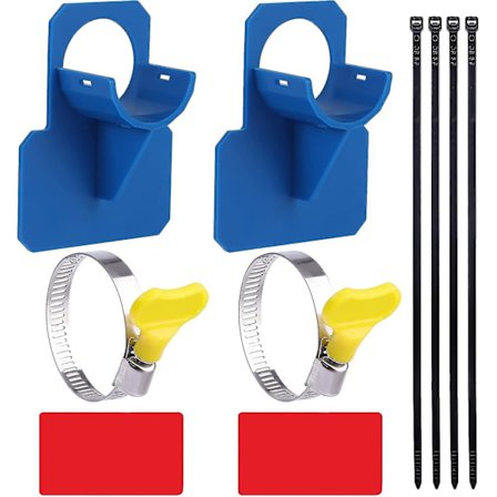 Swimmingpool Slangeholder med Rustfrit Stål Klips Kabelbinder, Swimmingpool Rørholder Slange Støttebeslag Sæt Overjordisk Pool Tilbehør Til Pr