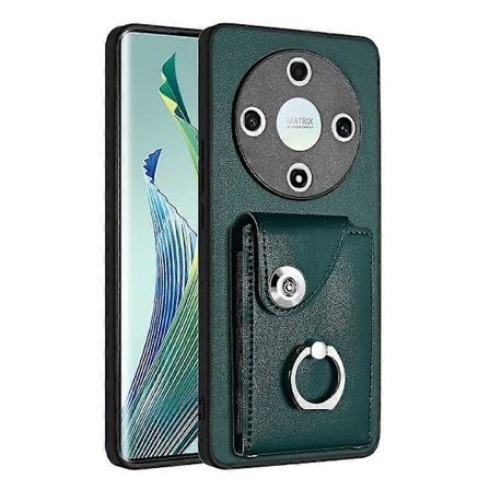 YB Läderbeläggning Serie-7 Kompatibel med Honor X9b 5G/Magic6 Lite 5G Fodral Korthållare Skyddsskal-lingling}