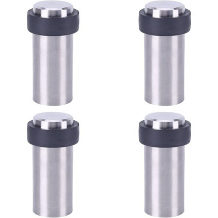 Gulvmonteret dørstopper i rustfrit stål 8 cm