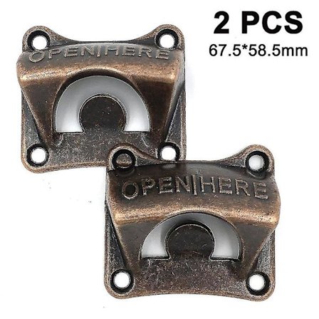 2 stk. Flaskeåpner Veggmontering Veggflaskeåpner Vegg Ølåpner