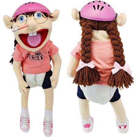 Kosedukke, Morsom Hånddukke med Arbeidende Munn, Dumme Små Dukker for Barn Gave til Bursdag Jul Halloween (Feebee)