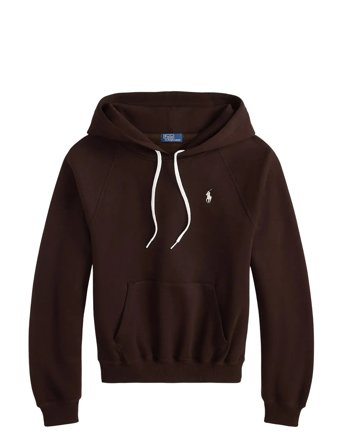 Shrunken Fit Fleece Hoodie Brown Polo Ralph Lauren