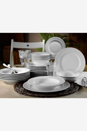Hermia - Middagssæt (24 dele) Eksim - Hvid - Servicesæt - Fra Homeroom