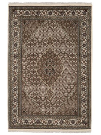 Hand Knotted Tabriz Royal Rug 167X249 Wool Brown/Black