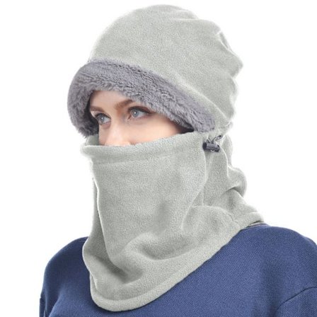 Warm Hat Hat Scarf LJUSGRÅ