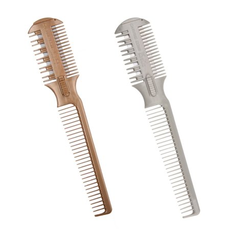 2 stk. Dobbeltsidet hårklippesaks med blad