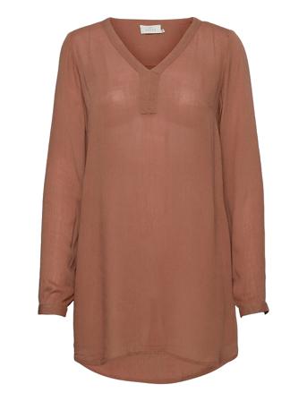 Amber V-Neck Tunic Brown Kaffe