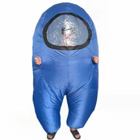 Oppblåsbar Among Us Kostyme Toikido Yume Cosplay Halloween Bokuke Blås Opp ..+ Blue-FF-