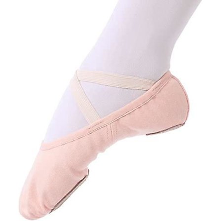Canvas Ballet Sko til Piger, Børn og Kvinder - Demi Pointe Ballet Slipper - Størrelse 35 (Anbefalet at Gå Op en Størrelse)